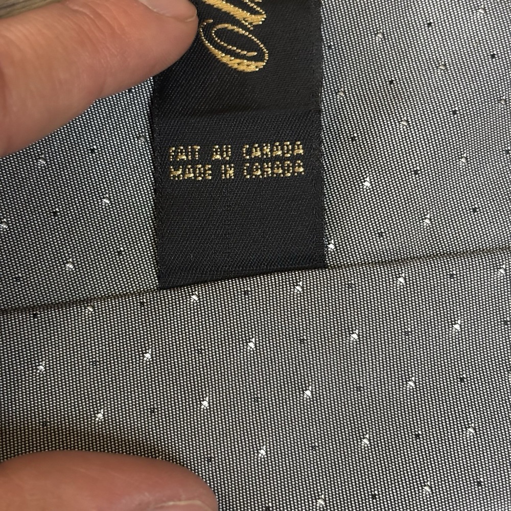 Marc Olivier Mod Mens Tie Classic Necktie‎ Gray Vintage Canadian Designer - Picture 6 of 7